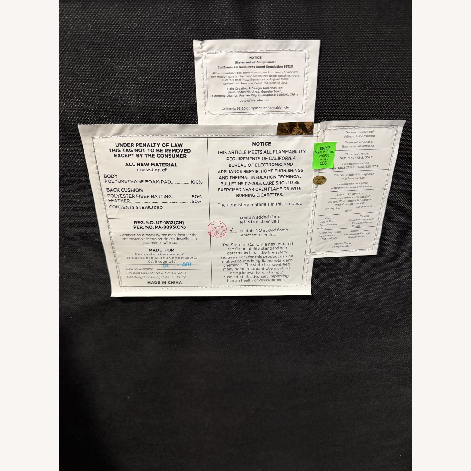 Restoration Hardware Black Durrell Luxe Leather Chair - image-5