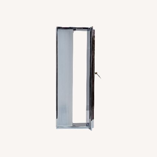 Used Modern Chrome Frame Wall Light with Ribbed Glass	 for sale on AptDeco