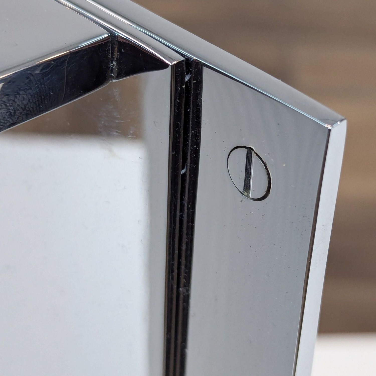 Modern Chrome Frame Wall Light with Ribbed Glass	 - image-5