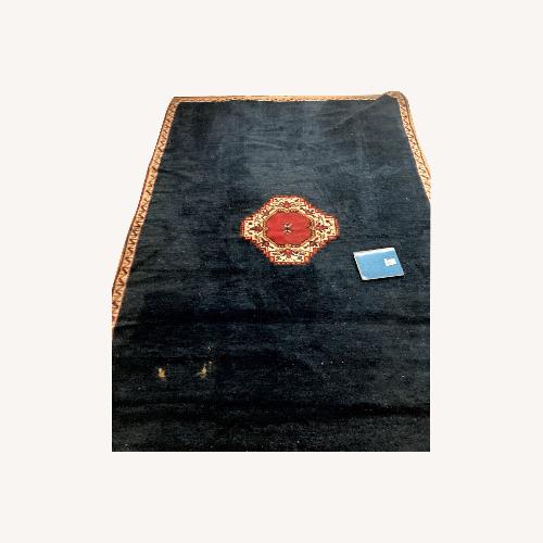 Used Blue Wool Area Rug 7' x 9.5' for sale on AptDeco
