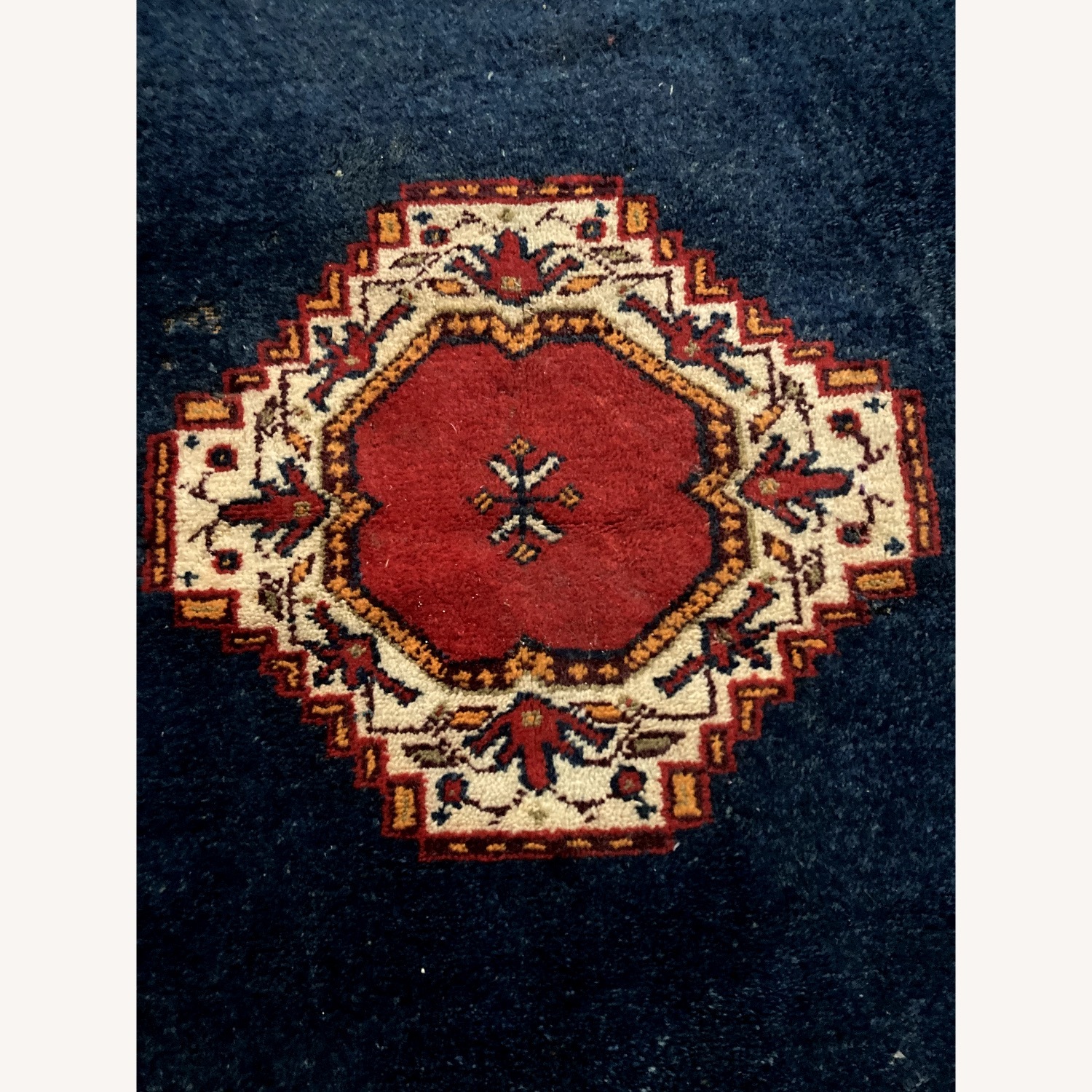 Blue Wool Area Rug 7' x 9.5' - image-2