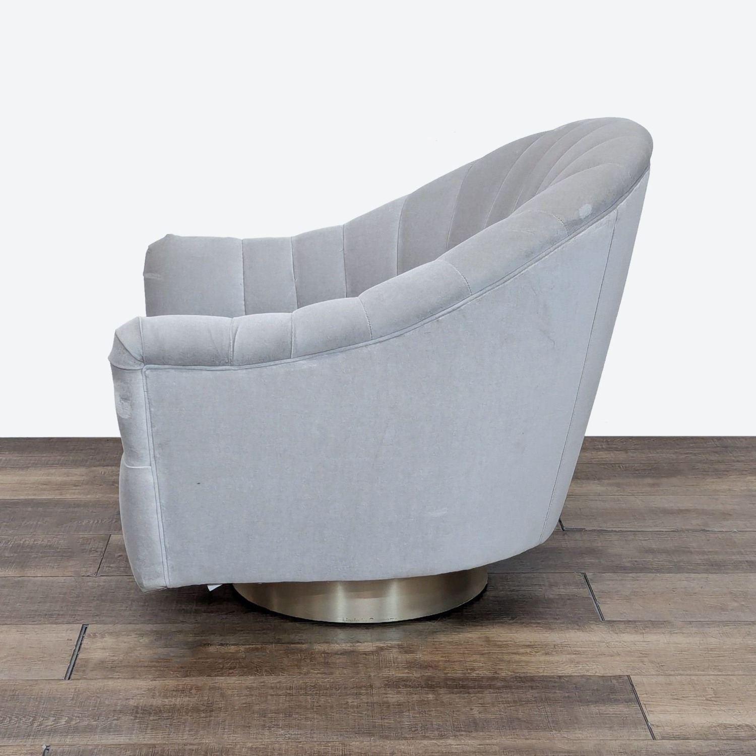 Springsteen Modern Velvet Swivel Chair  - image-4