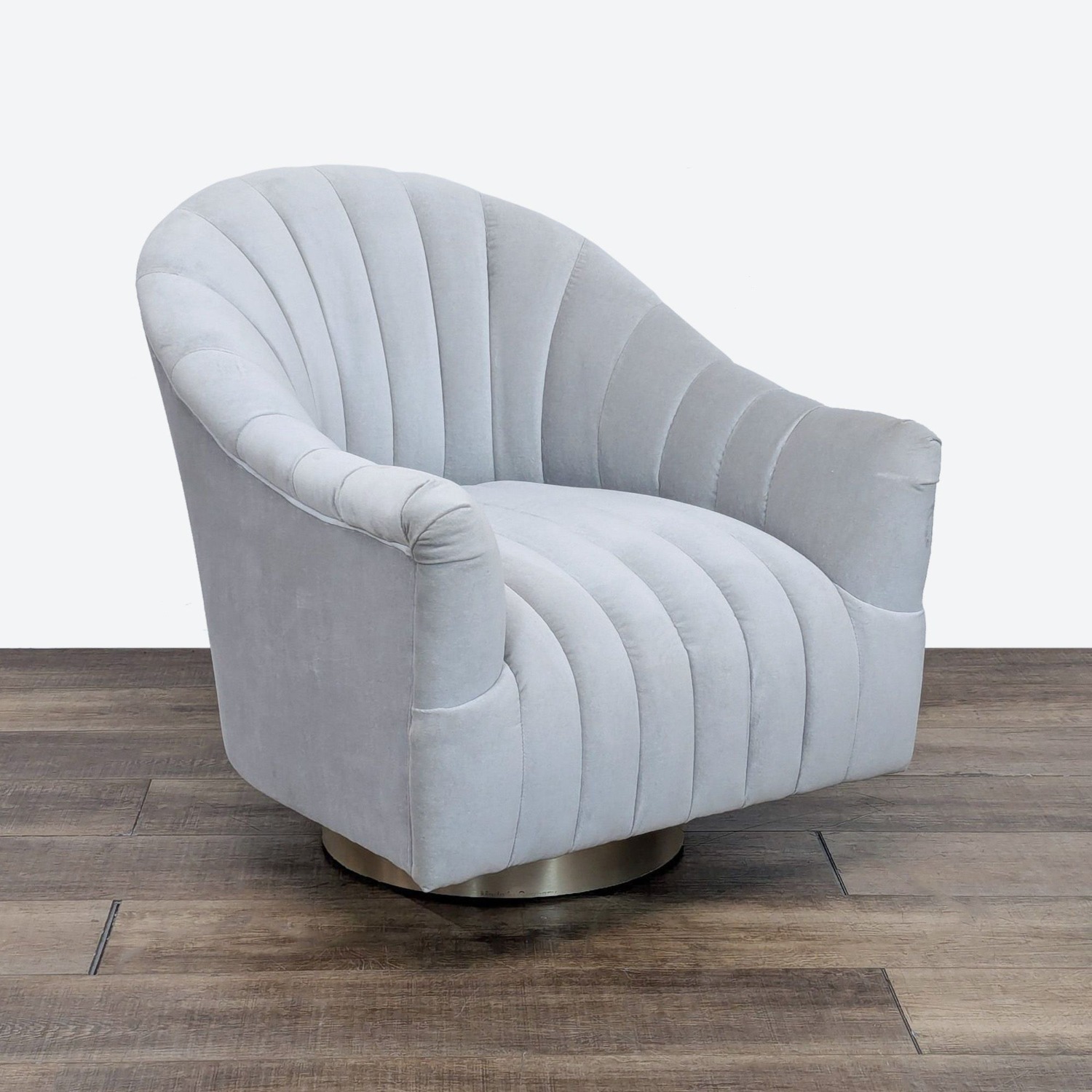 Springsteen Modern Velvet Swivel Chair  - image-1
