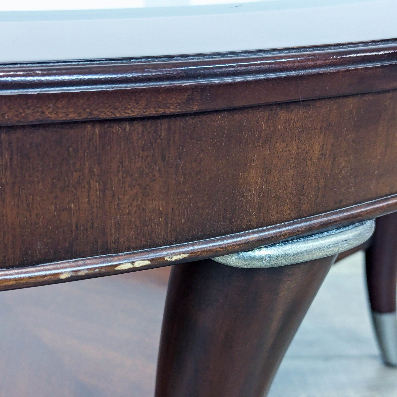 Glass Top Coffee Table with Inlaid Shelf	 - image-4