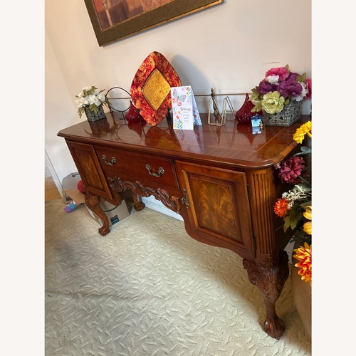 Used Wood Victorian Side Storage Table  for sale on AptDeco