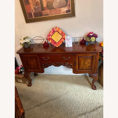 Used Wood Victorian Side Storage Table  for sale on AptDeco