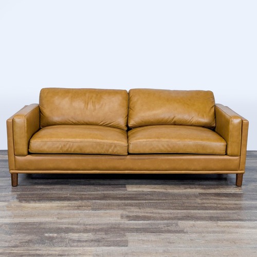 Used Wade Logan Salix Modern Leather Sofa for sale on AptDeco