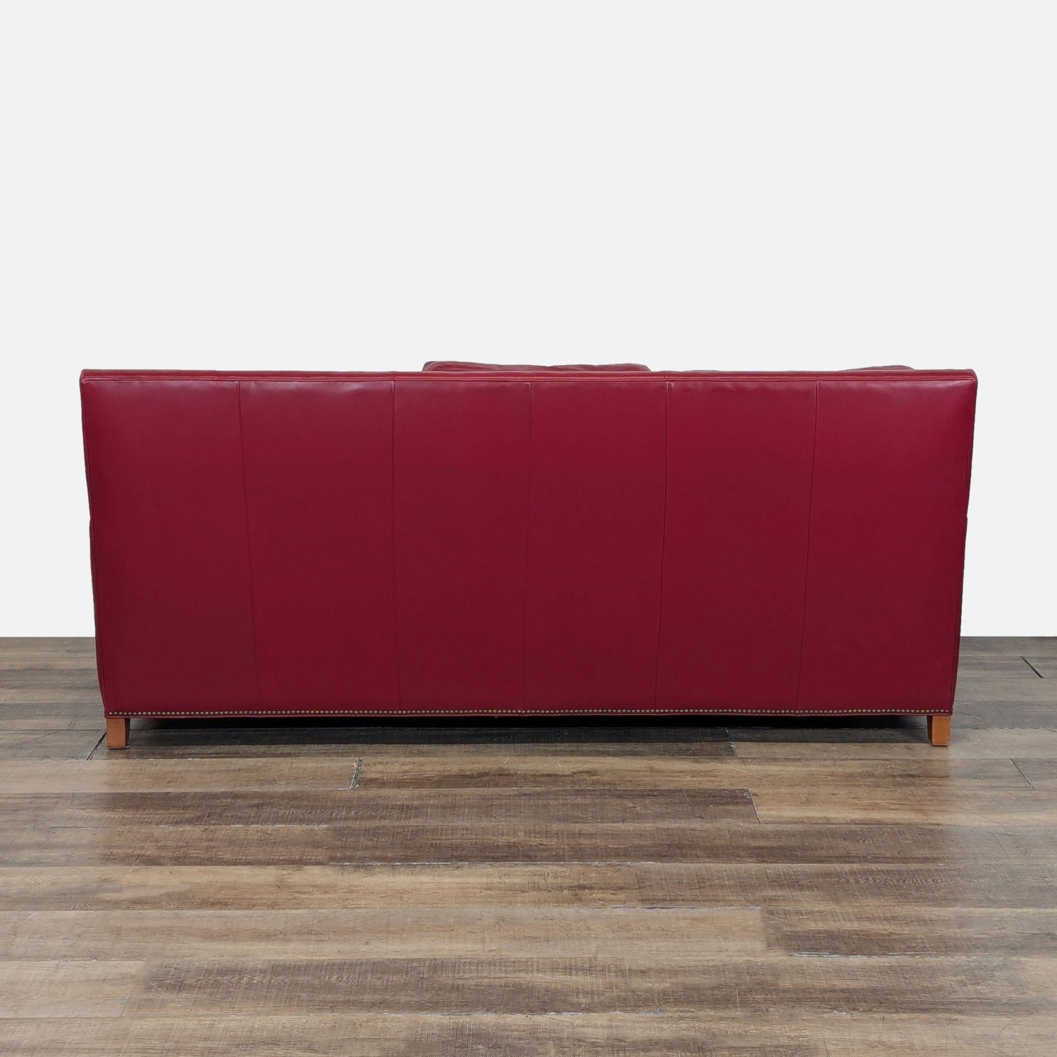 Hancock and Moore Arrington Red Leather Modern Sofa - image-3