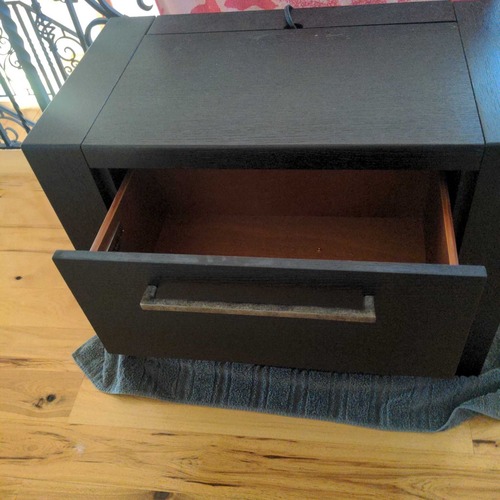 Used Metropolitan Home Tocara Two Drawer Nightstand for sale on AptDeco