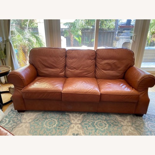 Used Moran Classic 3-Seat Leather Sofa for sale on AptDeco