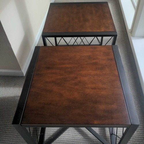 Used Ashley Furniture Metal & Wood End Table for sale on AptDeco