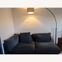 Arhaus Blue Fabric Chaise Lounge