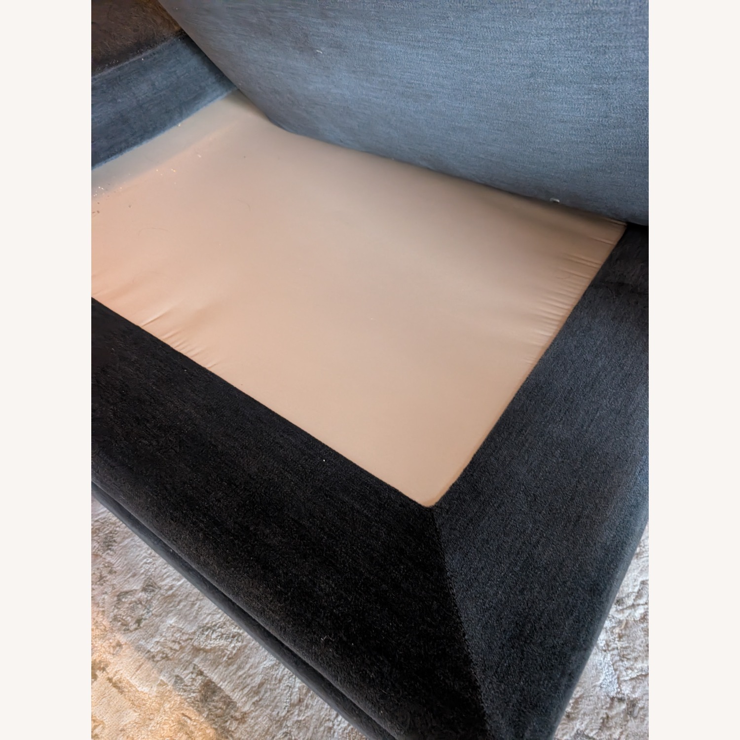 Arhaus Blue Fabric Chaise Lounge - image-1