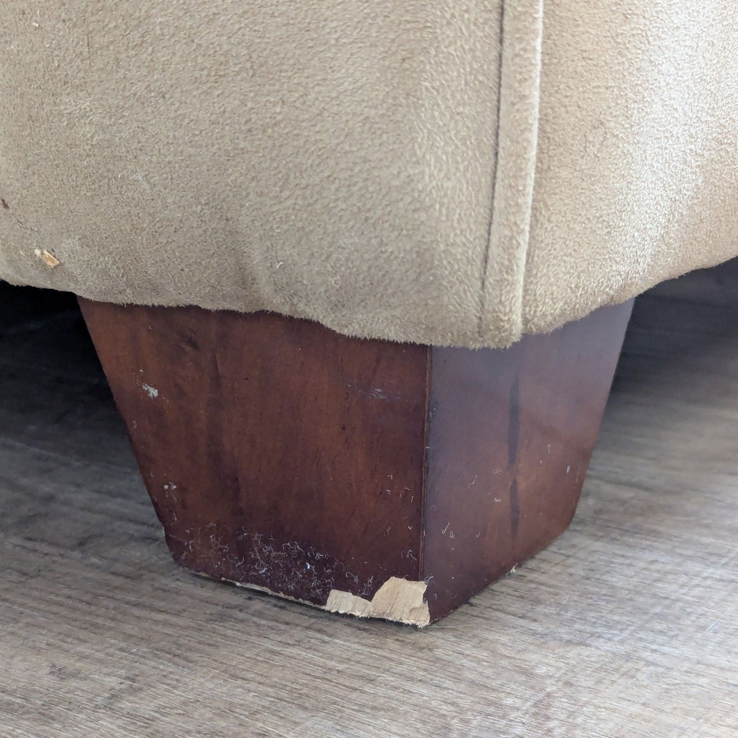 Tan Microfiber L-Shaped Sectional - image-9