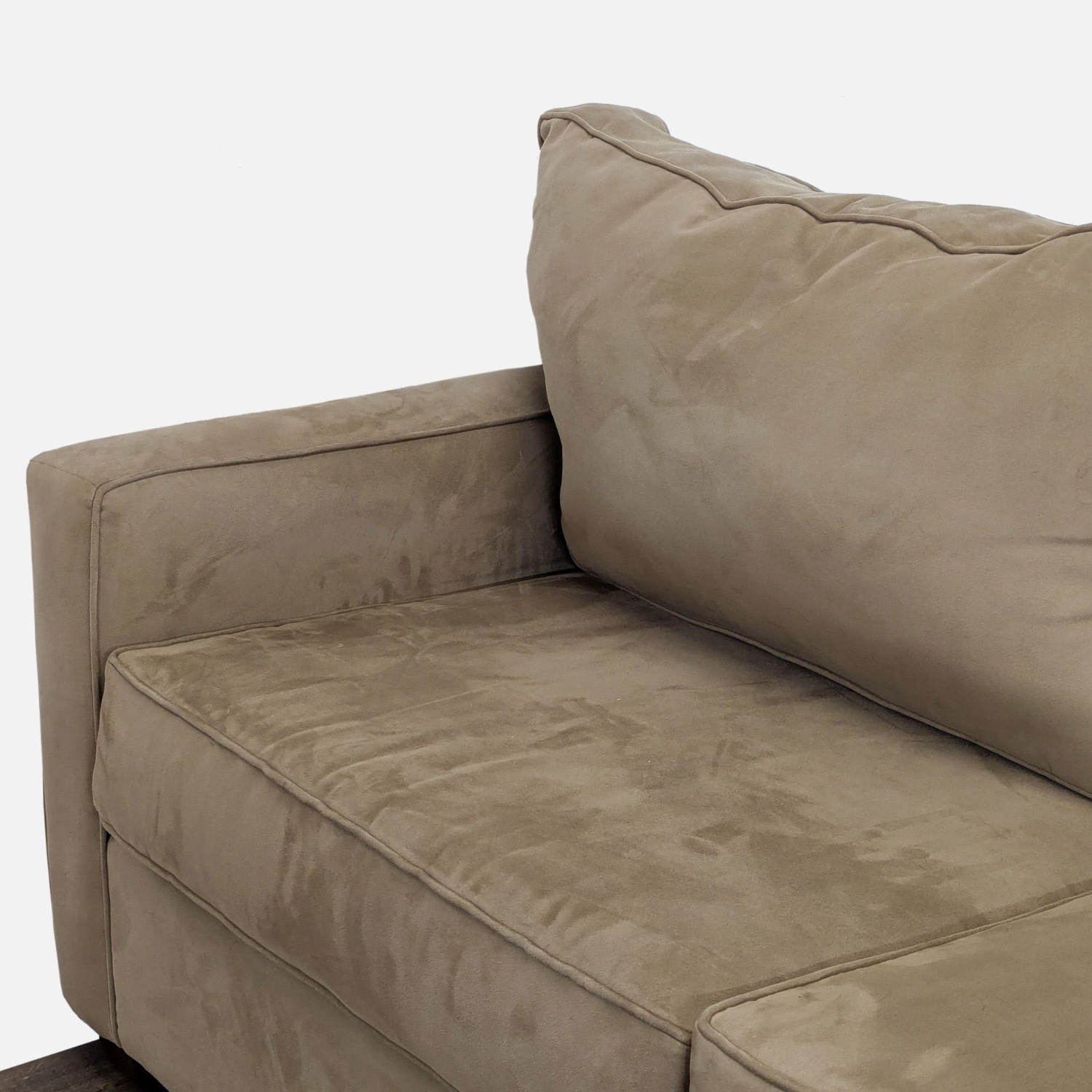Tan Microfiber L-Shaped Sectional - image-7