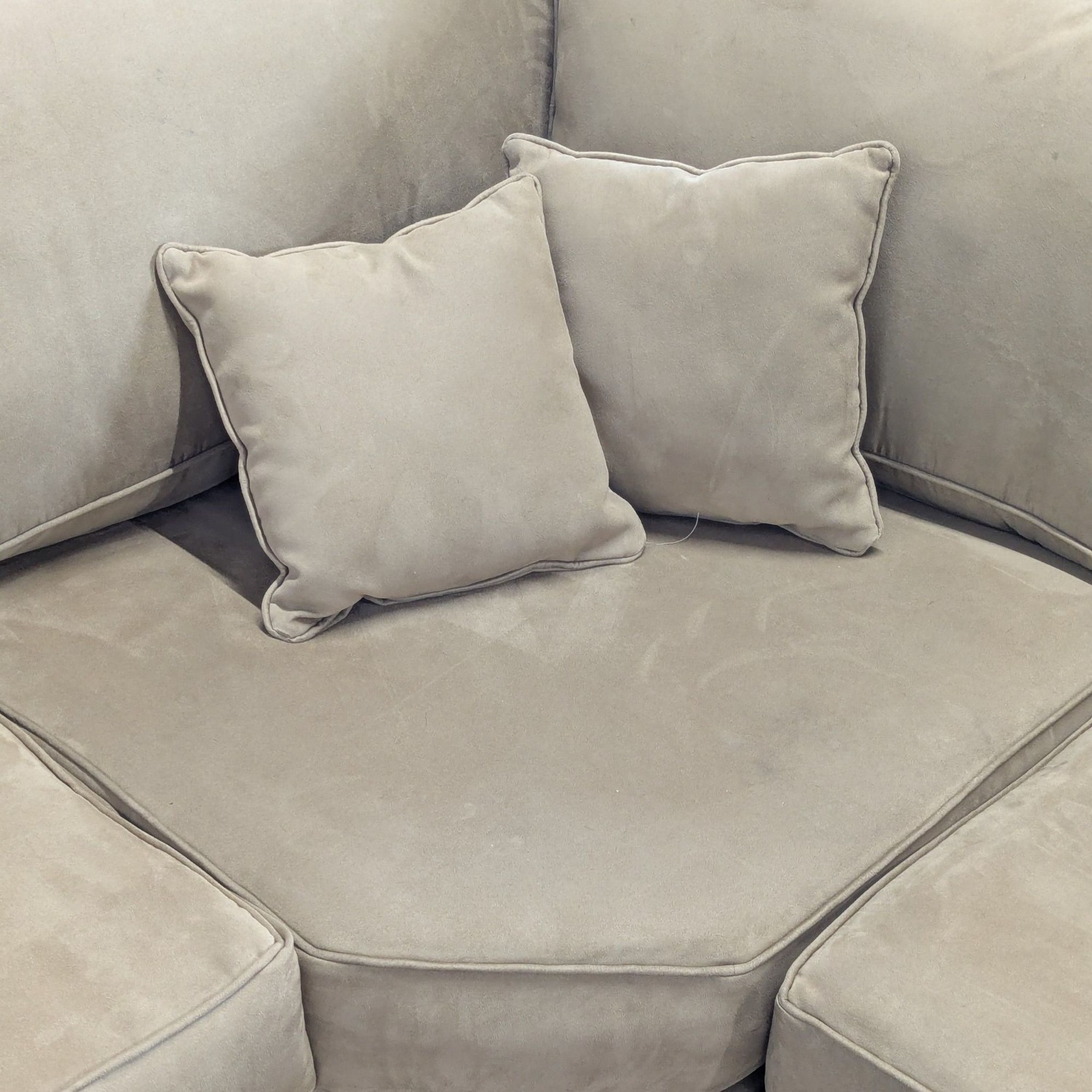 Tan Microfiber L-Shaped Sectional - image-5