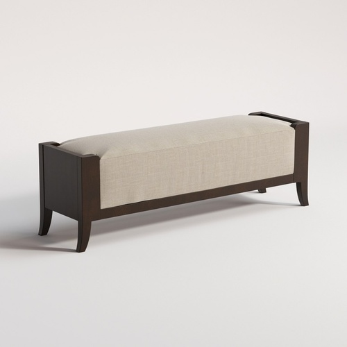 Used Bernhardt Light Gray Fabric Bench for sale on AptDeco