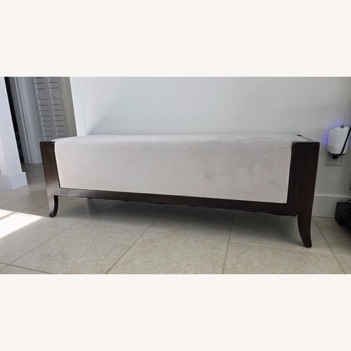 Used Bernhardt Light Gray Fabric Bench for sale on AptDeco