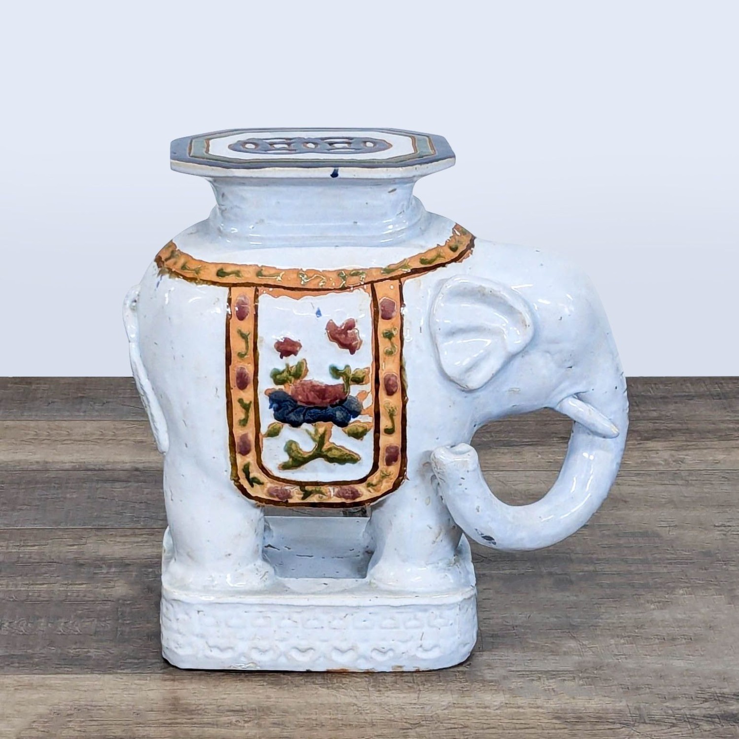 Mid-Century White Elephant Chinese Ceramic  - image-2