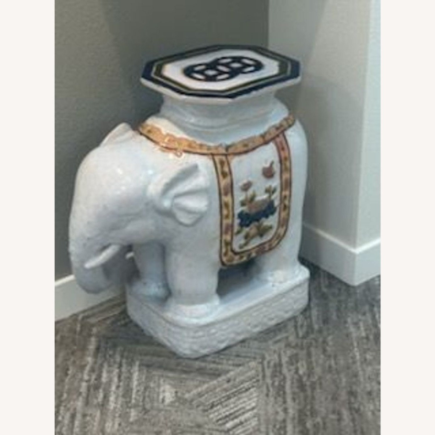 Mid-Century White Elephant Chinese Ceramic  - image-7
