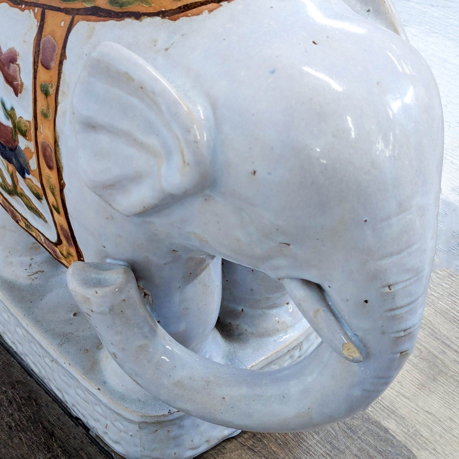 Mid-Century White Elephant Chinese Ceramic  - image-6