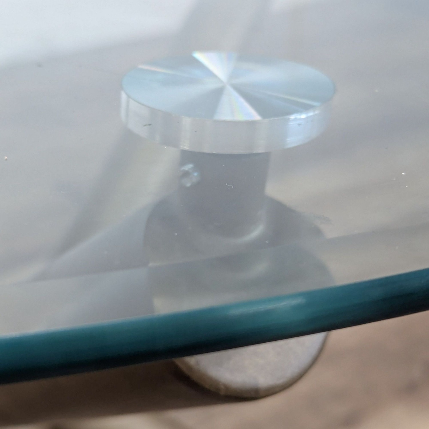 Glass Top Dining Table on Metal Base	 - image-5