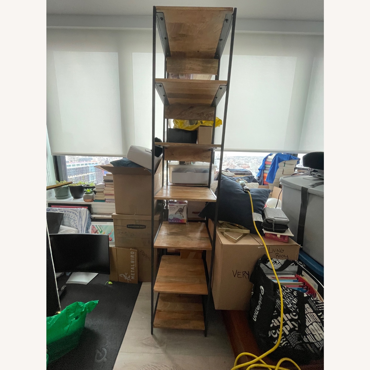 West Elm Light Brown Wood Media Storage - image-8