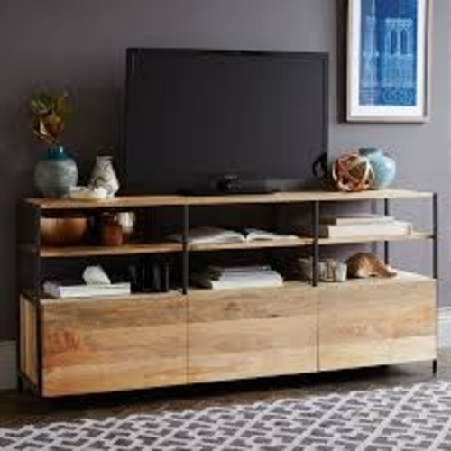 Used West Elm Light Brown Wood Media Storage for sale on AptDeco