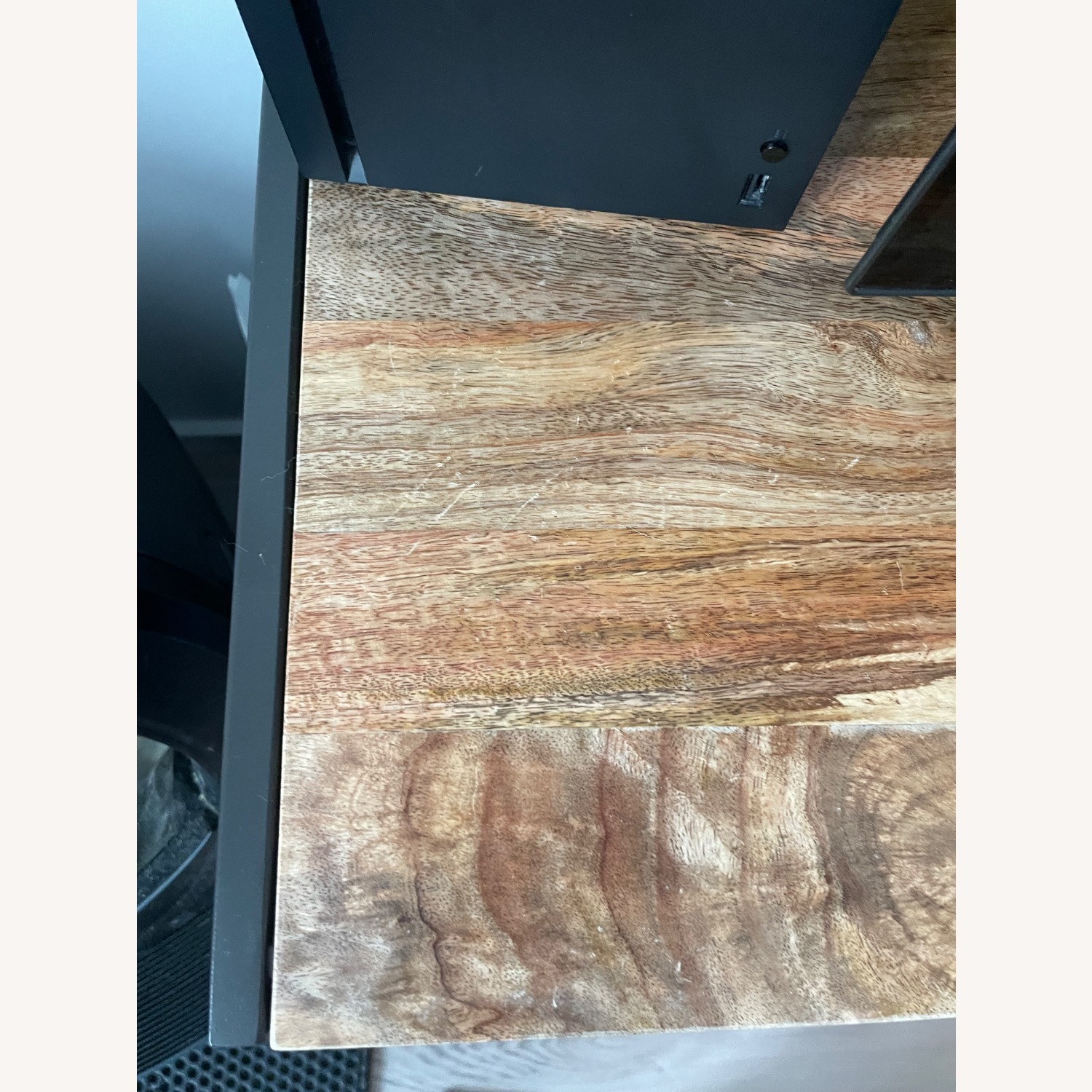 West Elm Light Brown Wood Media Storage - image-4