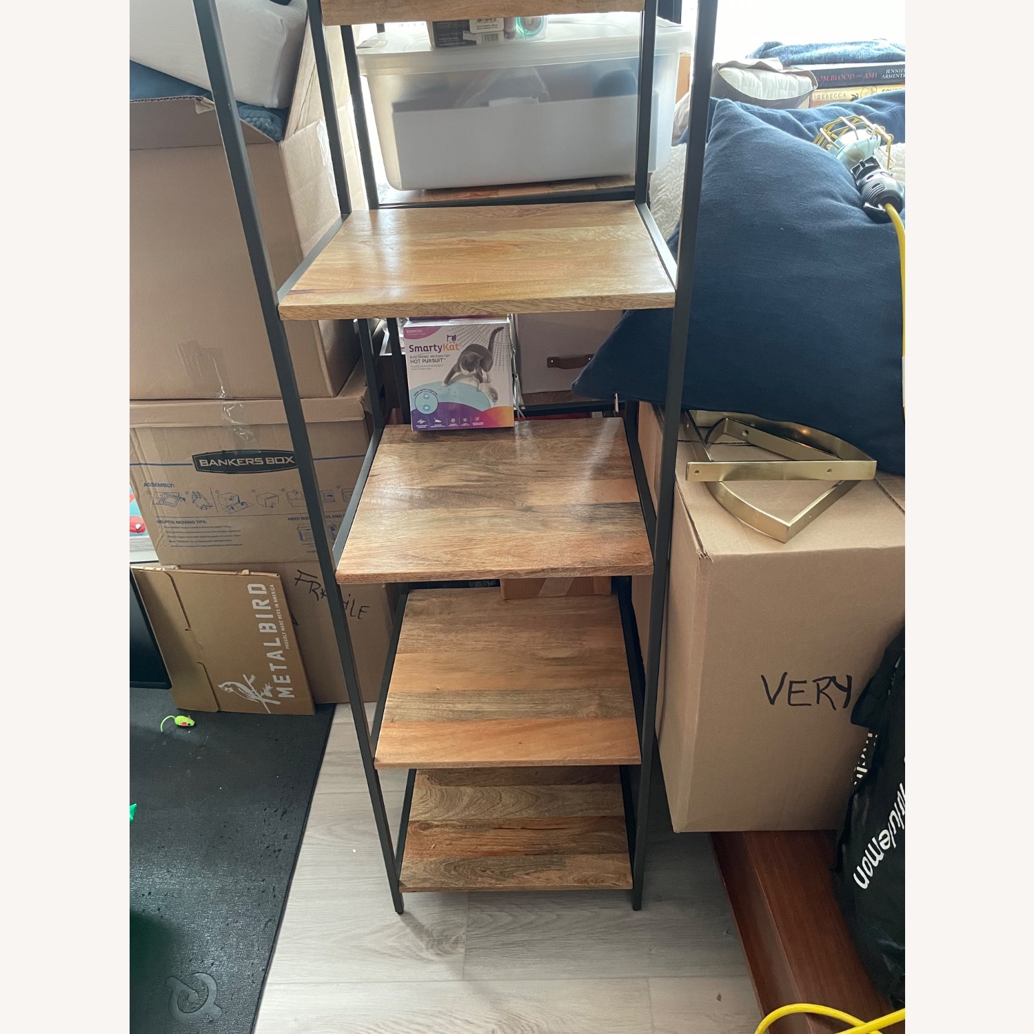 West Elm Light Brown Wood Media Storage - image-9