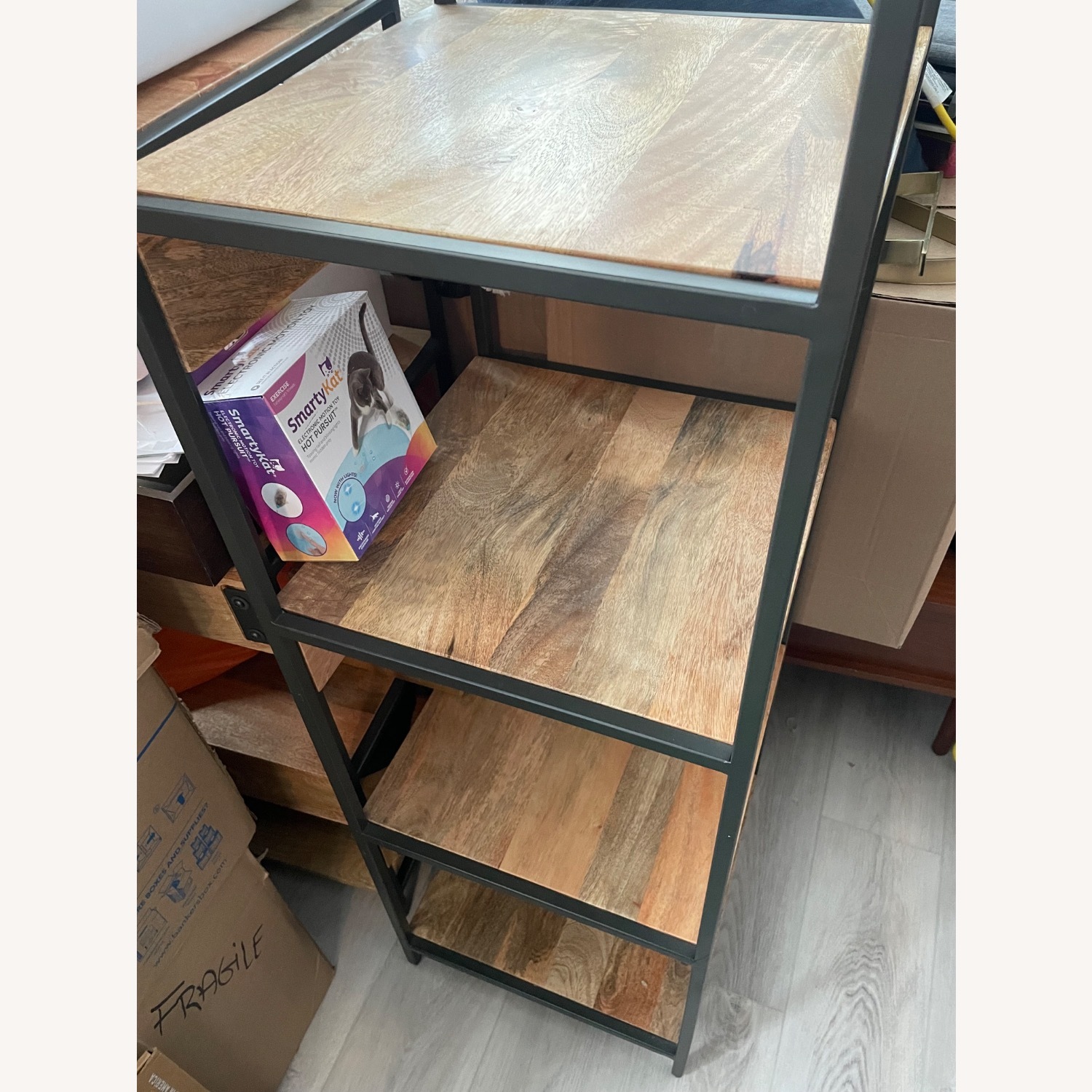 West Elm Light Brown Wood Media Storage - image-12