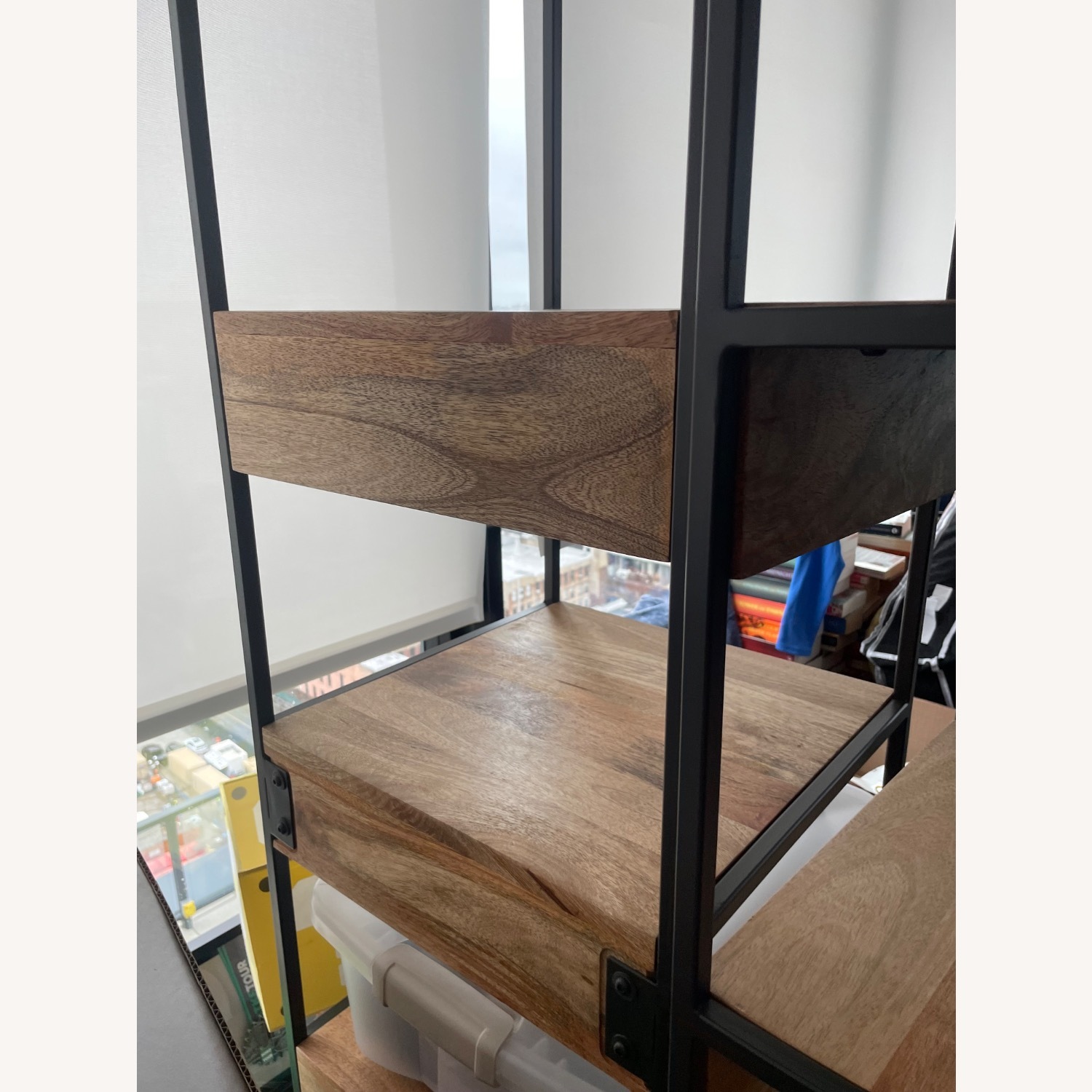 West Elm Light Brown Wood Media Storage - image-11