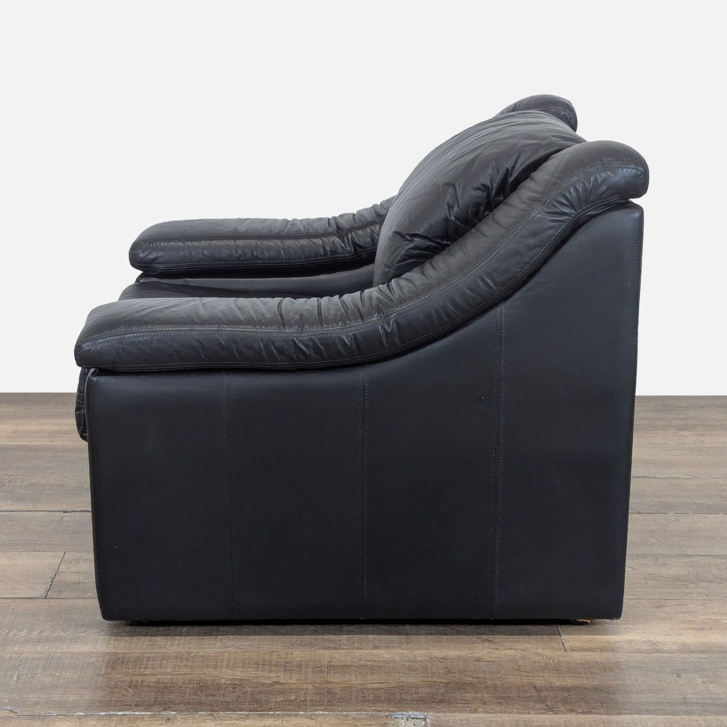 Krause Sofa Factory Black Leather Contemporary - image-4