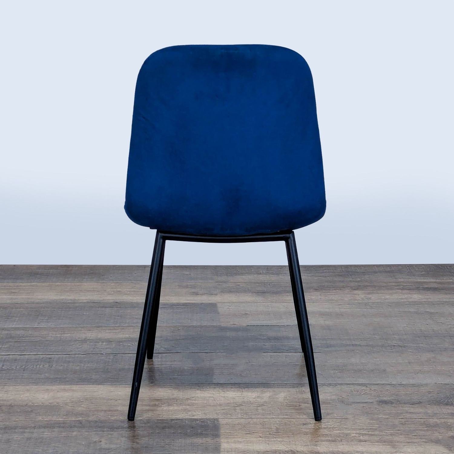 Metal and Velvet Covered Bucket Dining Chair	 - image-3