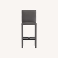 Crate & Barrel Folio Leather Bar Stools 2