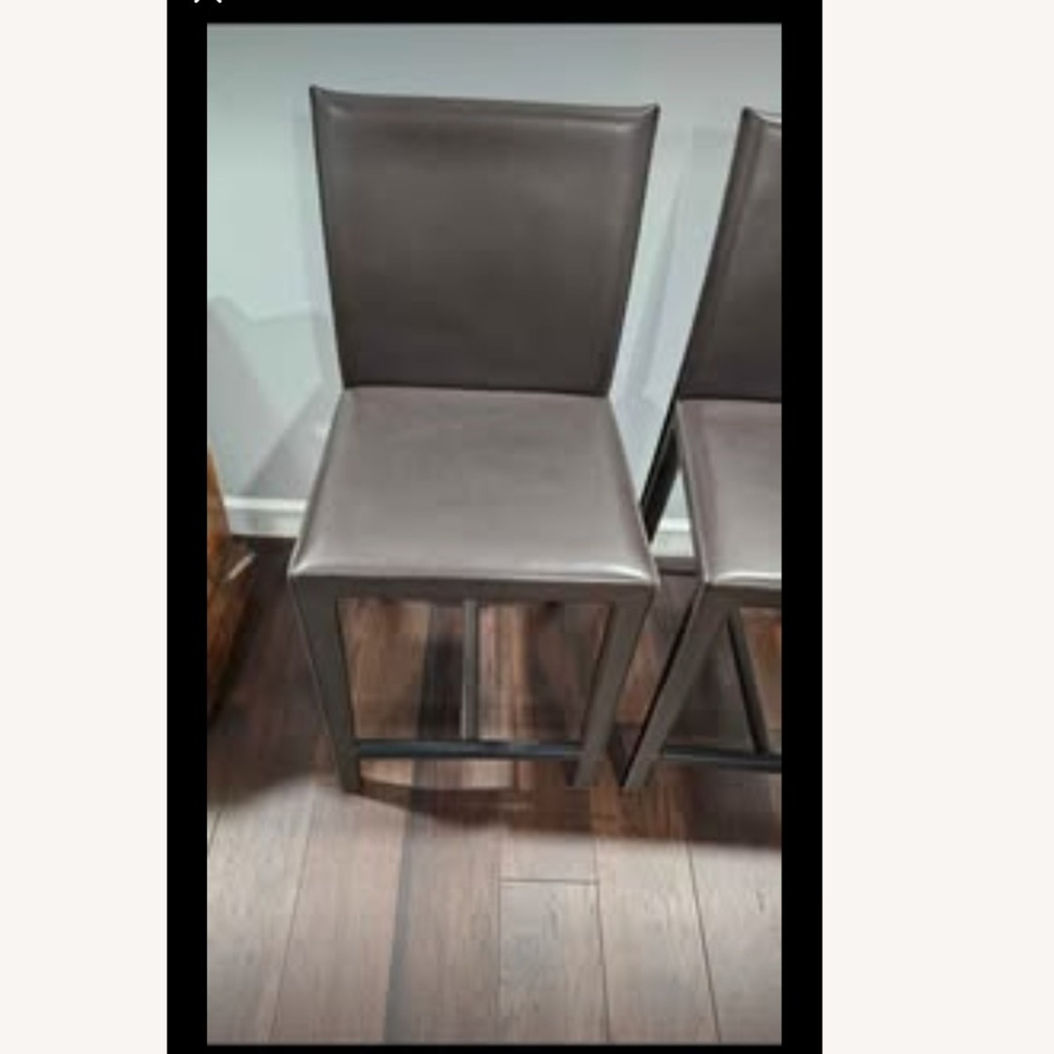 Crate & Barrel Folio Leather Bar Stools 2 - image-2