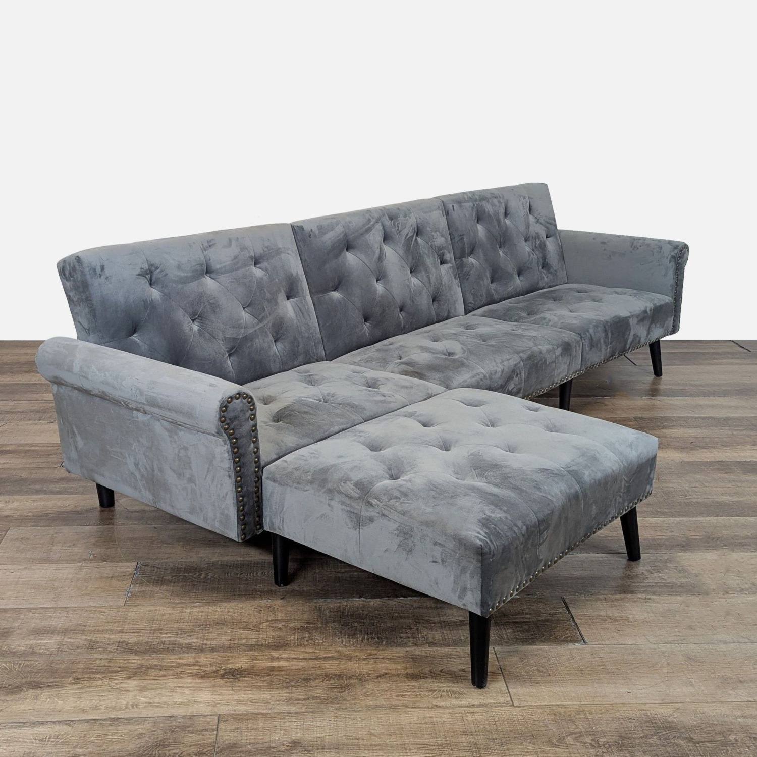 Veryke L-Shaped Sectional Sofa with Convertible  - image-1