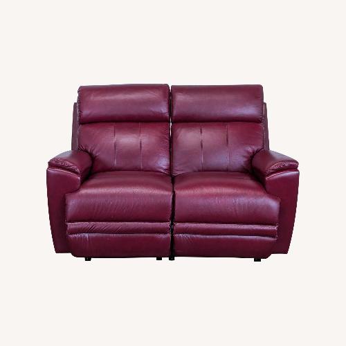 Used La-Z-Boy Maroon Leather Power Reclining Loveseat for sale on AptDeco
