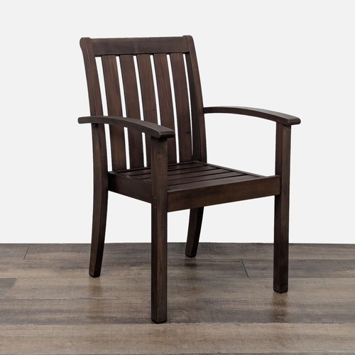 Used Pottery Barn Chatham Mahogany Outdoor Chair for sale on AptDeco