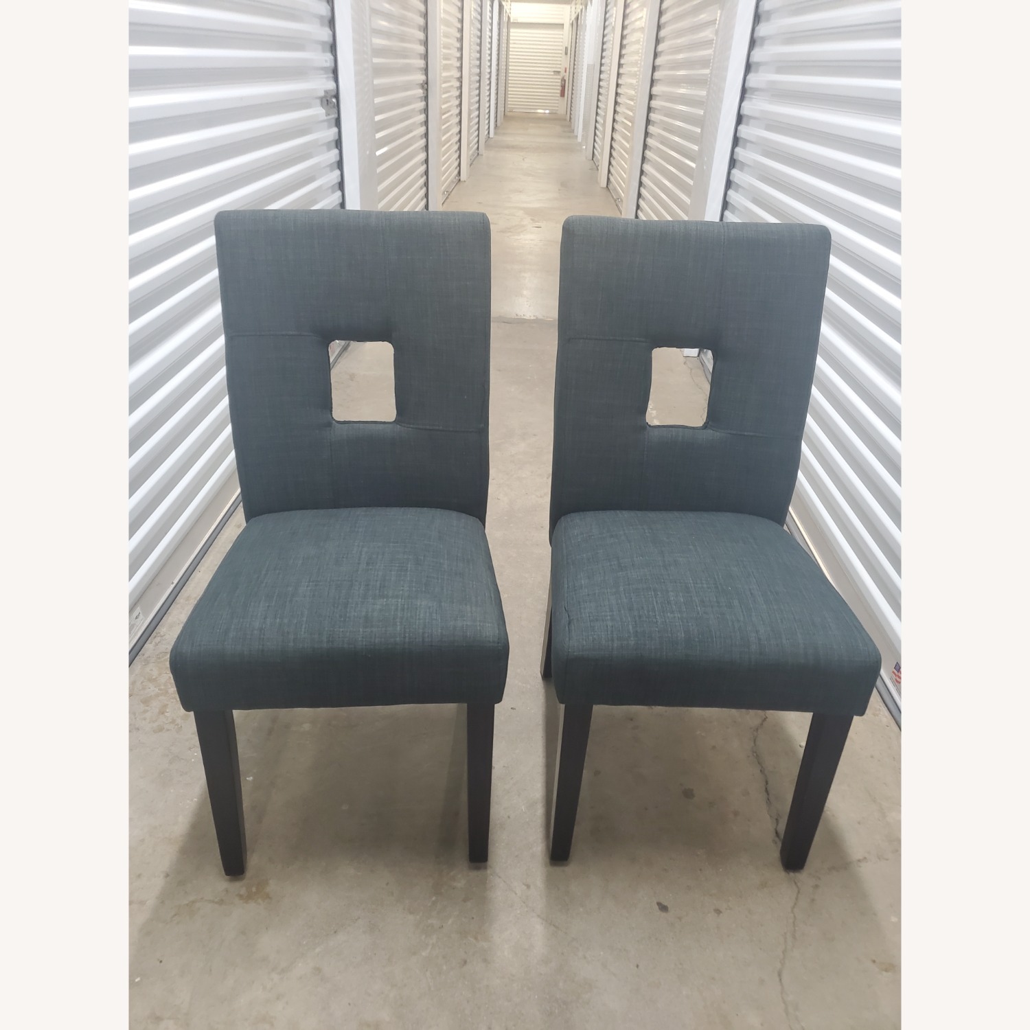 Andover Mills Dark Gray Linen Dining Chairs - image-1