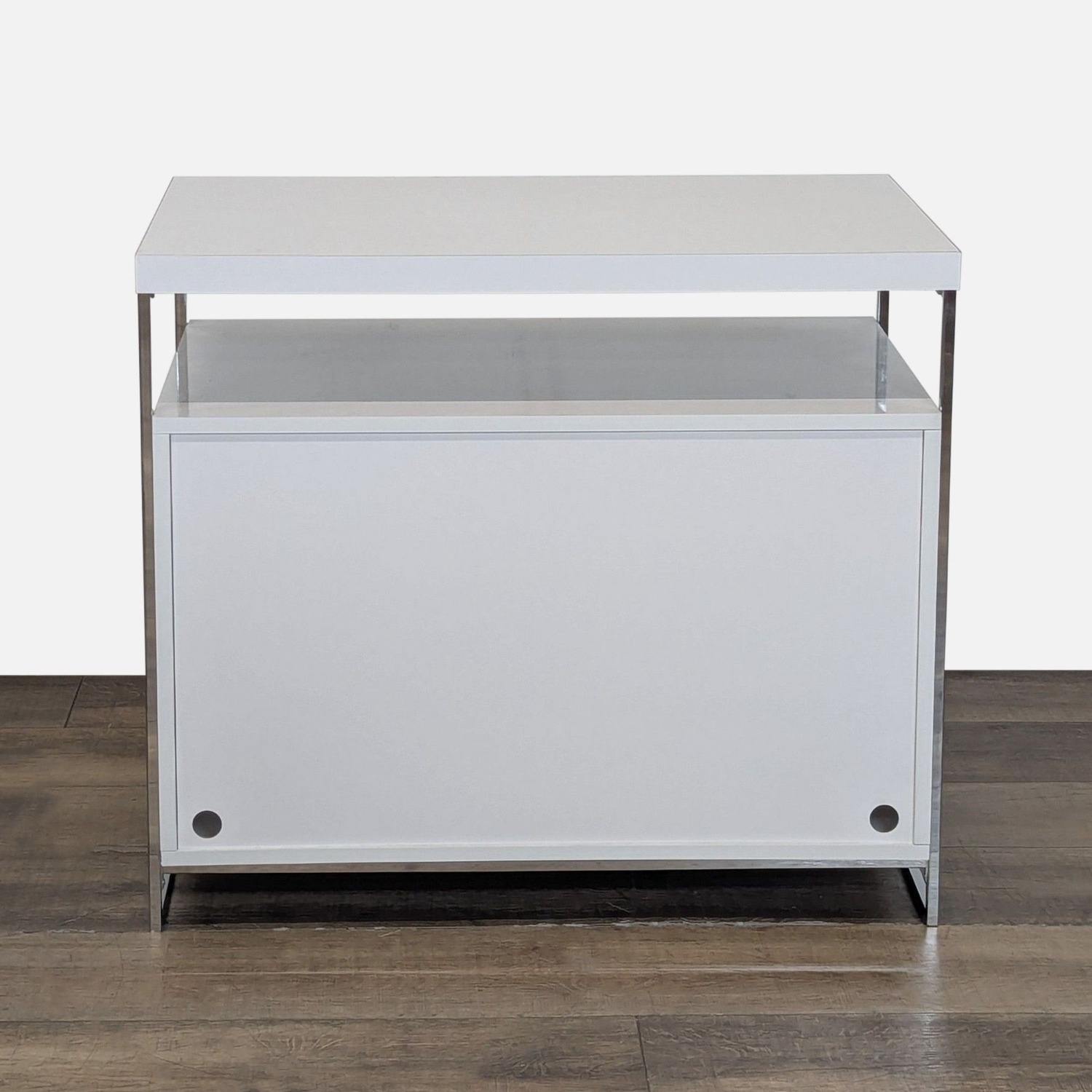 Two Door Storage Cabinet with Open Shelf	 - image-7