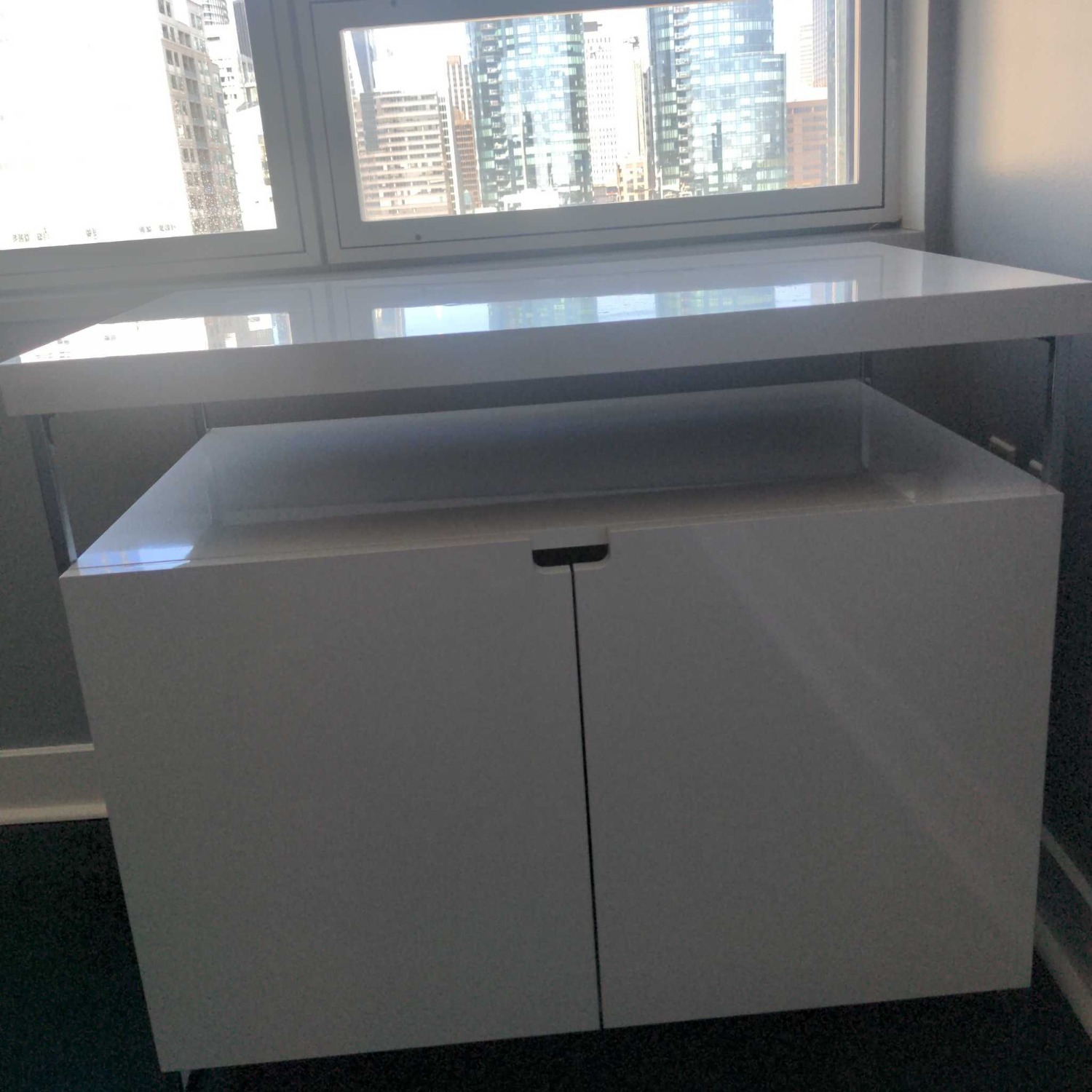 Two Door Storage Cabinet with Open Shelf	 - image-12