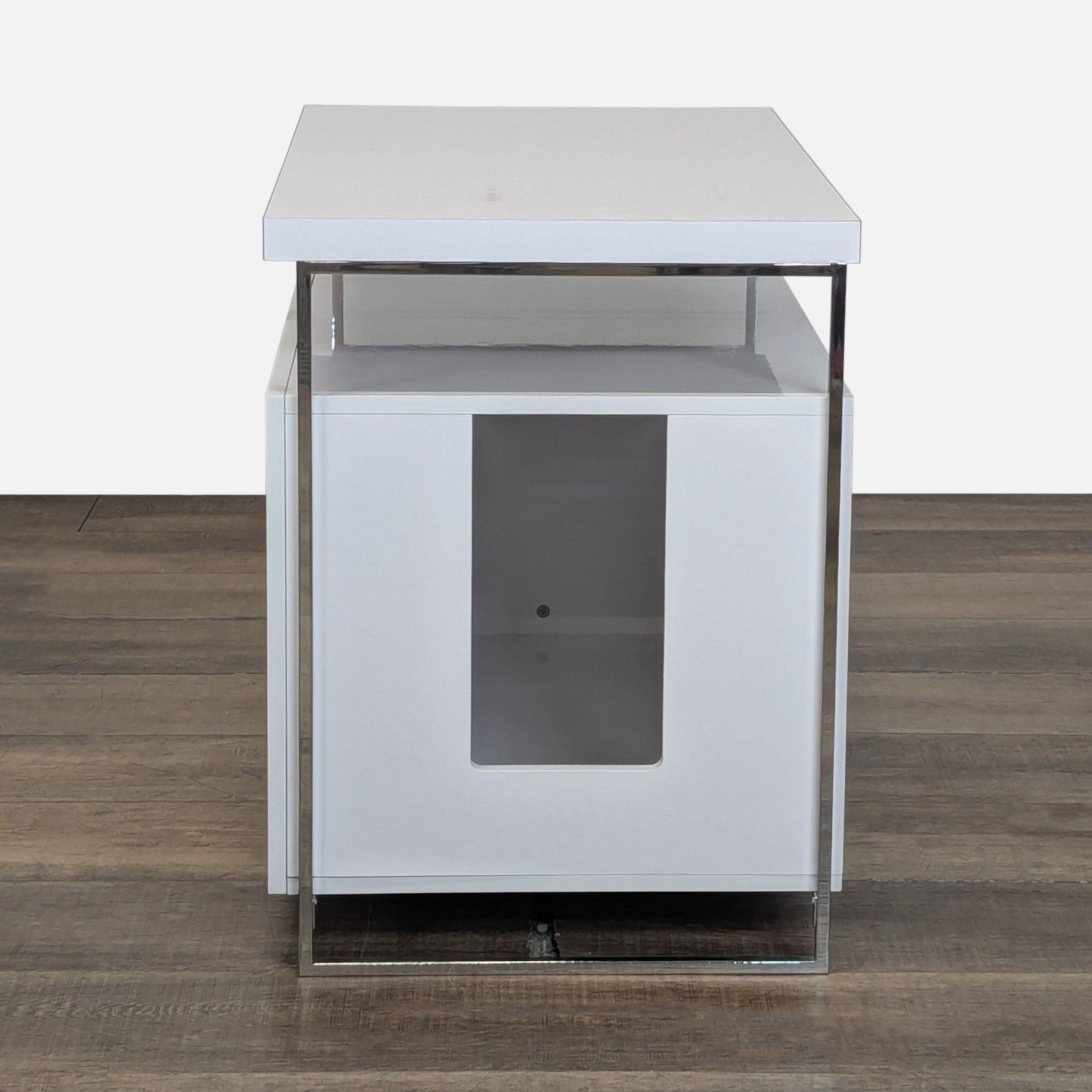 Two Door Storage Cabinet with Open Shelf	 - image-8