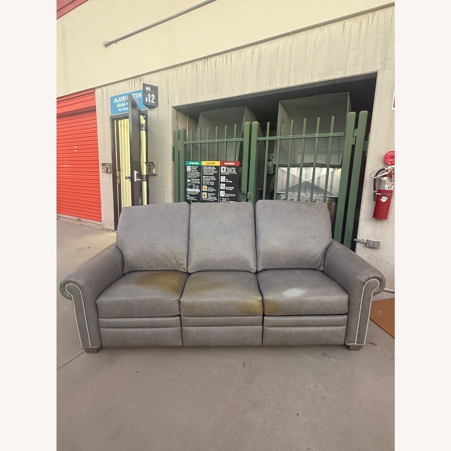 Ethan Allen Leather Recliner Couch - image-6