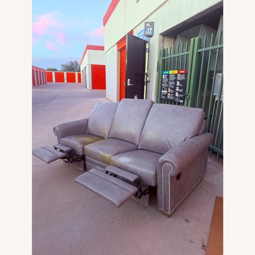 Used Ethan Allen Leather Recliner Couch for sale on AptDeco