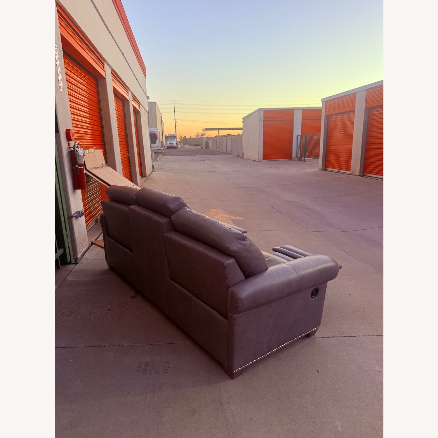 Ethan Allen Leather Recliner Couch - image-2