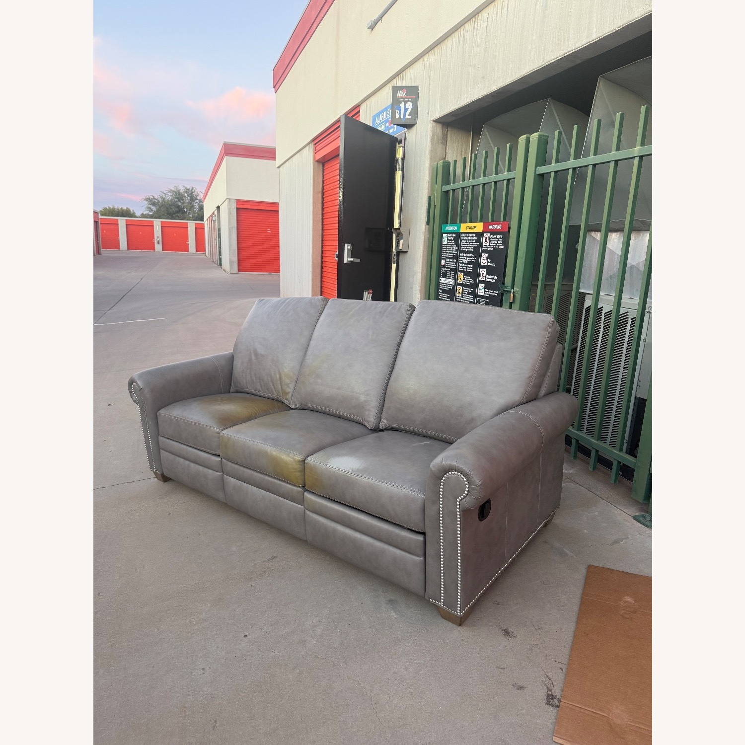 Ethan Allen Leather Recliner Couch - image-4