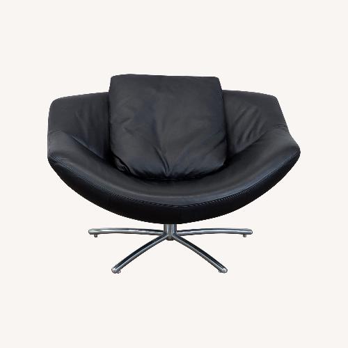 Used Label Modern GiGi Swivel Leather Lounge Chair	 for sale on AptDeco