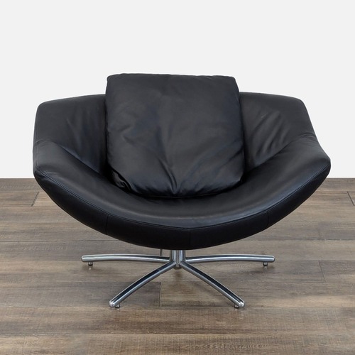 Used Label Modern GiGi Swivel Leather Lounge Chair	 for sale on AptDeco