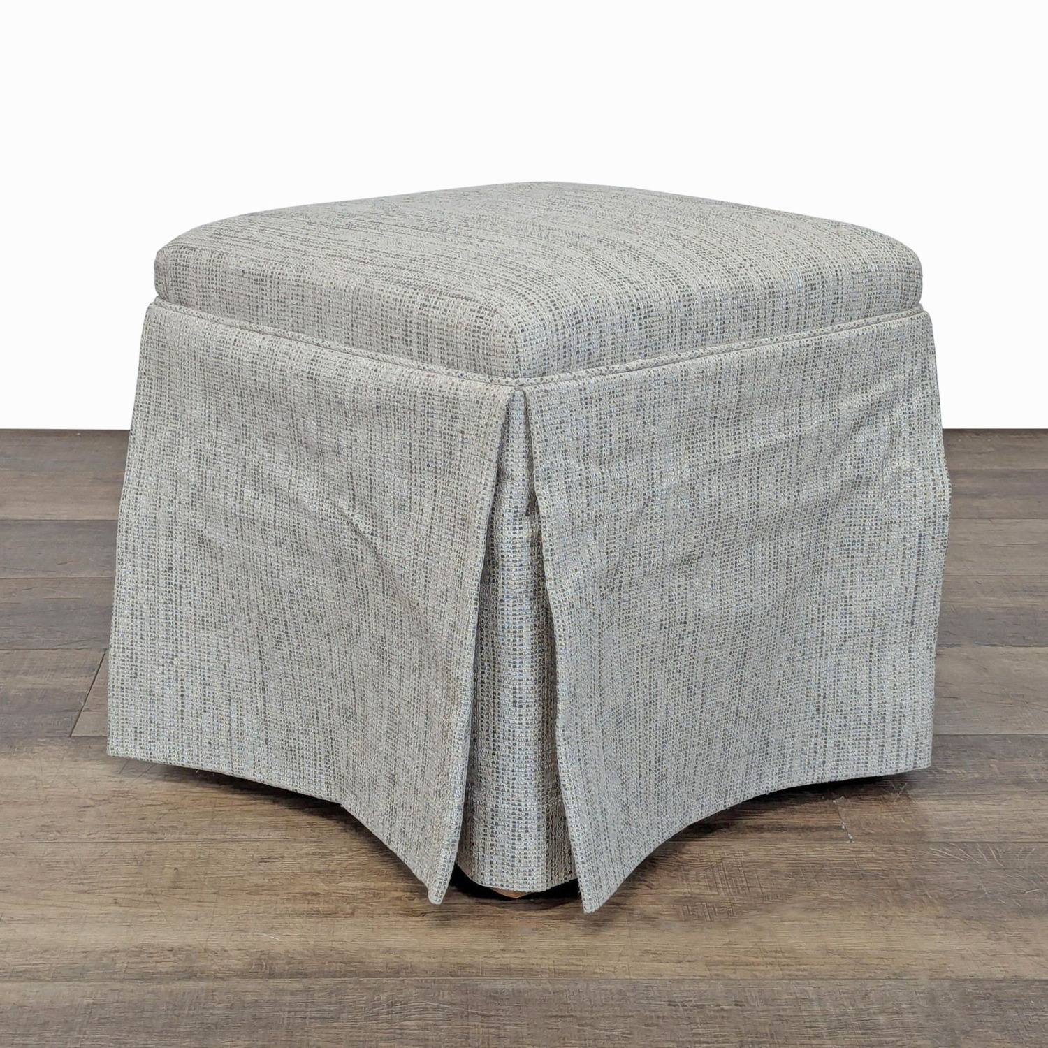 Skirt Covered Ottoman - image-2